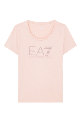 Strass EA7 Logo T-Shirt